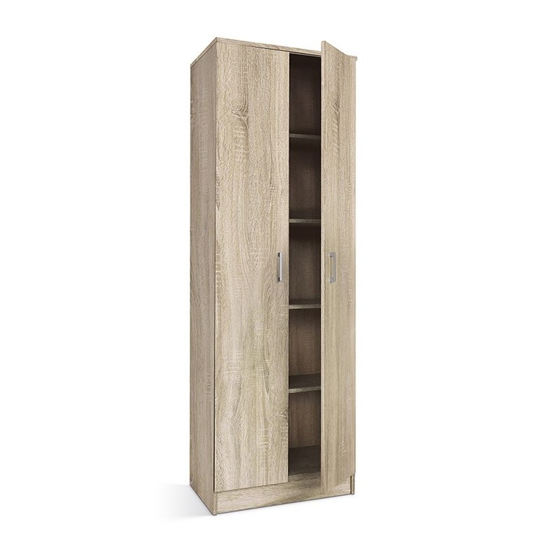 Armoire de rangement REY 80cm, idéal pour votre entrée, votre buanderie ou encore votre salle de bain.