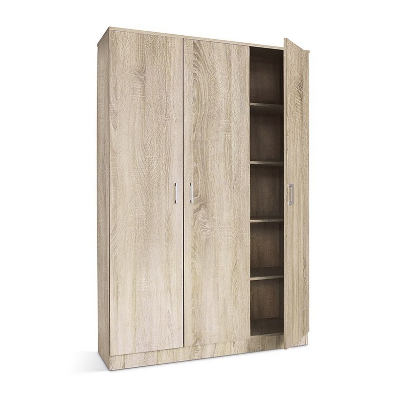 Garde Robe REY, armoire 3 portes idéal pour votre entrée, votre buanderie ou votre sdb