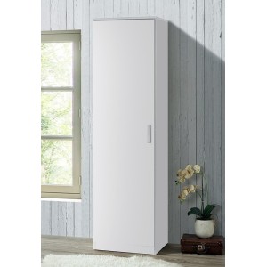 Armoire une porte collection ALABAMA - Coloris Blanc.