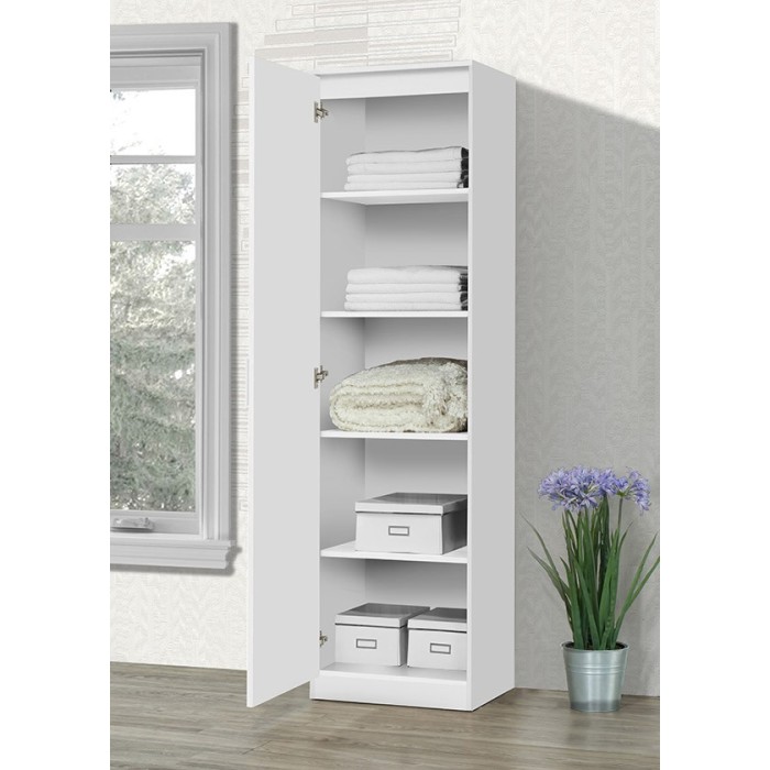 Armoire une porte collection ALABAMA - Coloris Blanc.