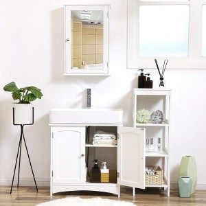 Meuble lavabo salle de bain coloris blanc collection CLEAN - Meuble de salle de bain