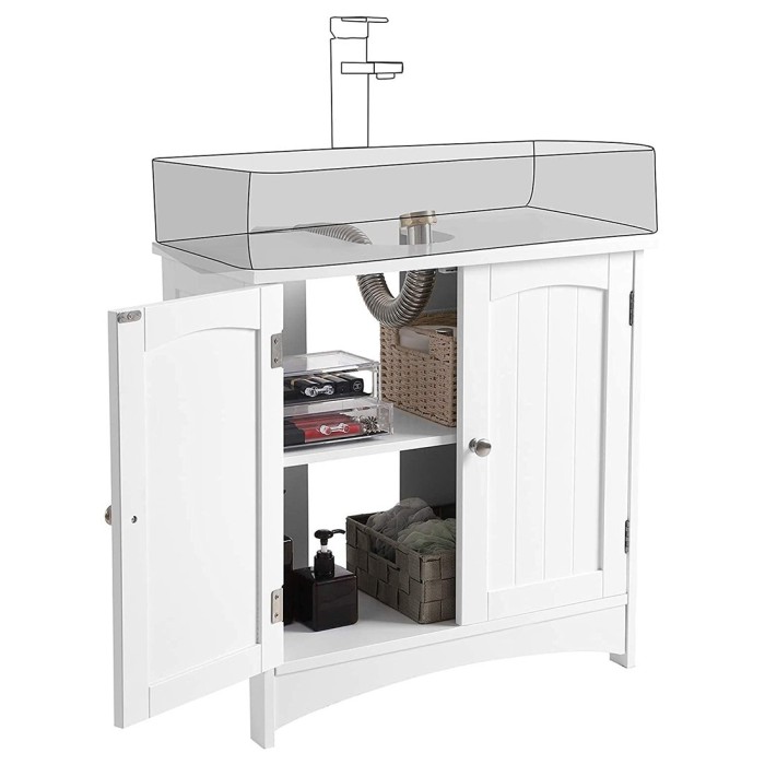 Meuble lavabo salle de bain coloris blanc collection CLEAN - Meuble de salle de bain