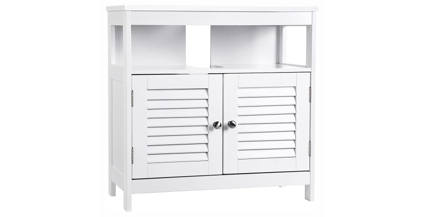 Meuble sous lavabo coloris blanc collection CLEAN - Meuble de salle de bain