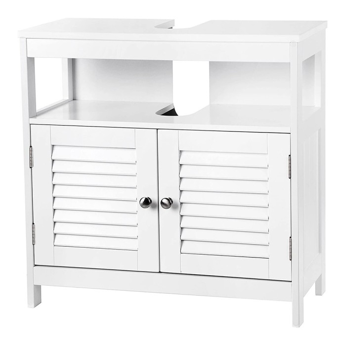 Meuble sous lavabo coloris blanc collection CLEAN - Meuble de salle de bain