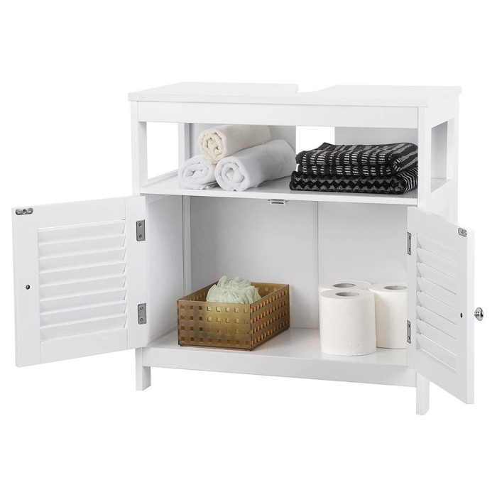 Meuble sous lavabo coloris blanc collection CLEAN - Meuble de salle de bain