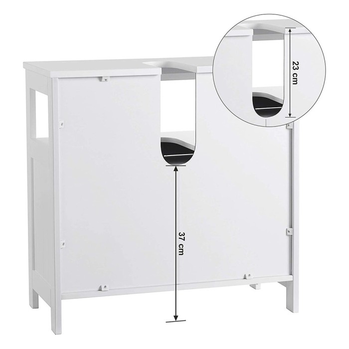 Meuble sous lavabo coloris blanc collection CLEAN - Meuble de salle de bain