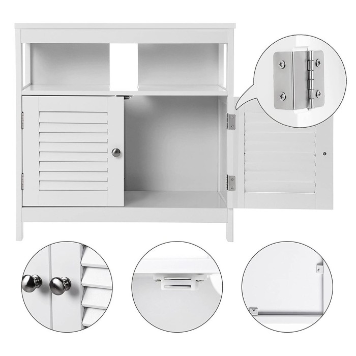 Meuble sous lavabo coloris blanc collection CLEAN - Meuble de salle de bain