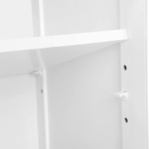 Placard deux portes style persienne et une niche pour salle de bain coloris blanc collection CLEAN