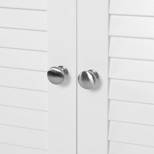 Placard deux portes style persienne et une niche pour salle de bain coloris blanc collection CLEAN