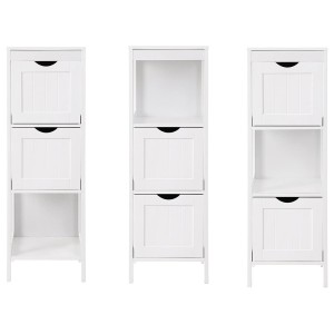 Meuble de rangement pour salle de bain deux tiroirs coloris blanc collection CLEAN