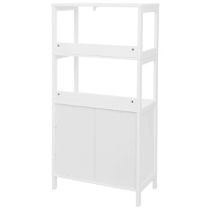 Meuble de rangement avec un tiroir, deux portes et deux niches coloris blanc. Collection CLEAN