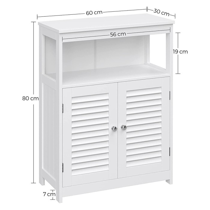 Ensemble de deux meubles de salle de bain collection CLEAN coloris blanc.