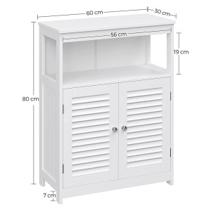 Ensemble de deux meubles de salle de bain collection CLEAN coloris blanc.