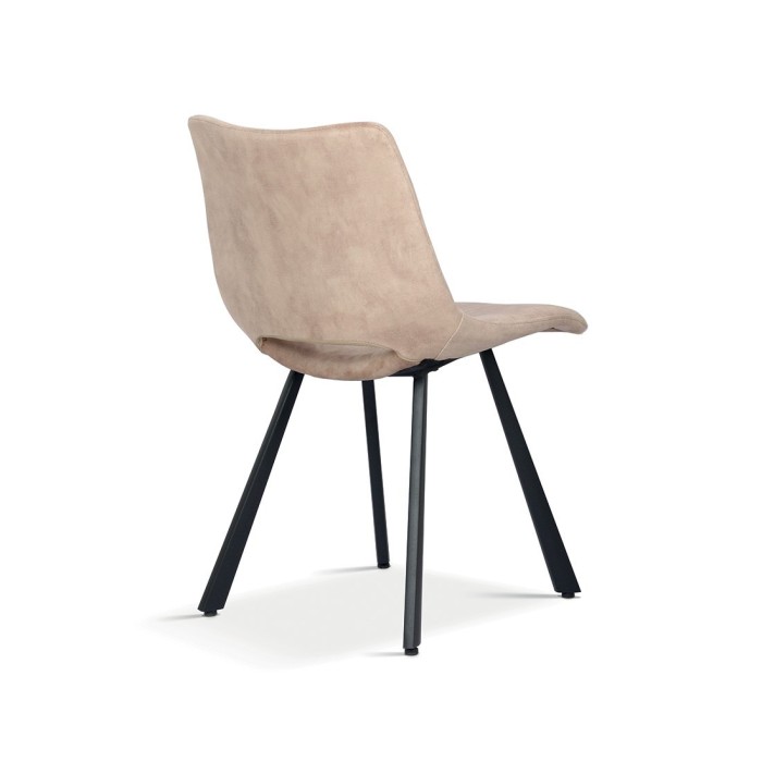 Chaises de salle à manger en cuir PU beige MIMI