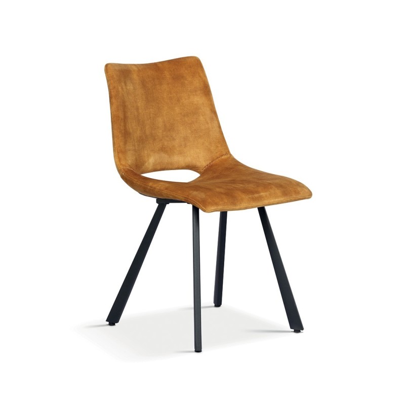 Chaises de salle à manger en cuir PU or MIMI