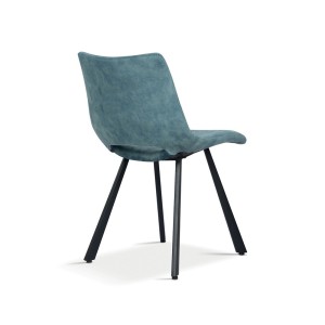 Chaises de salle à manger en cuir PU bleu MIMI