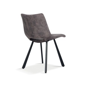 Chaises de salle à manger en cuir PU gris MIMI