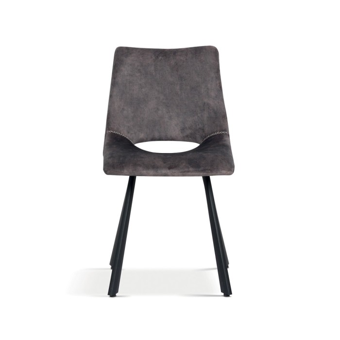 Chaises de salle à manger en cuir PU gris MIMI