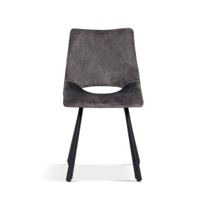 Chaises de salle à manger en cuir PU gris MIMI