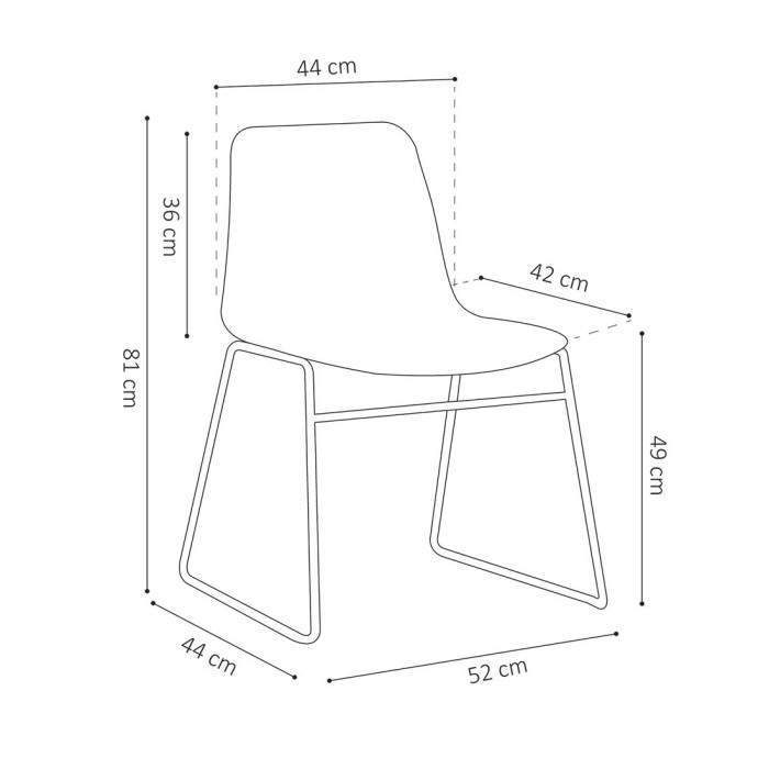 Chaise en polypropylène MARIE de salle à manger bar café, couleur : blanc
