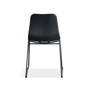 Chaise en polypropylène MARIE de salle à manger bar café, couleur : noir