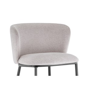 Chaise de comptoir 'Arthus' Tissu Beige, dimensions : H88.5 x L53 x P50.5 cm