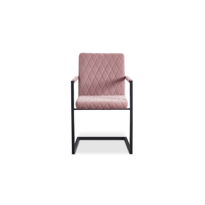 Chaise 'Brigotte' Velours Rose