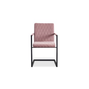 Chaise 'Brigotte' Velours Rose