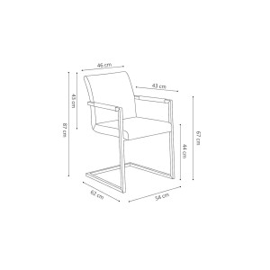 Chaise 'Brigotte' Velours Pétrol