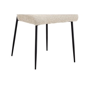 Chaise revêtement Bouclé pour salle à manger coloris Beige. Collection LISE