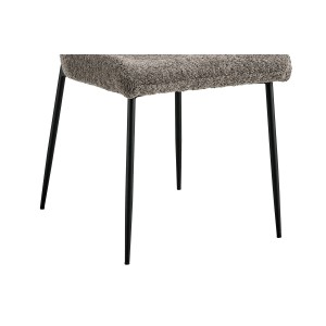 Chaise revêtement Bouclé pour salle à manger coloris Sable. Collection LISE