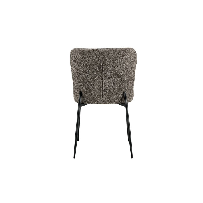 Chaise revêtement Bouclé pour salle à manger coloris Sable. Collection LISE