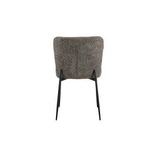 Chaise revêtement Bouclé pour salle à manger coloris Sable. Collection LISE