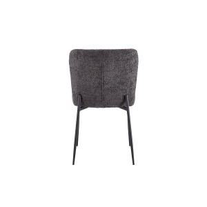 Chaise revêtement Bouclé pour salle à manger coloris Gris Foncé. Collection LISE
