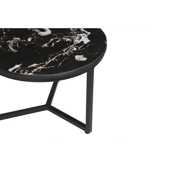 Table basse collection RAVENNO. Meuble type CONTEMPORAIN. Noir marbré.