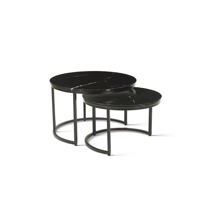 Table basse collection NAZARI. Meuble type CONTEMPORAIN. Marbre noir.