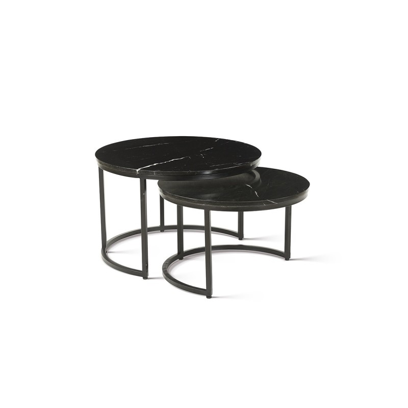 Table basse collection NAZARI. Meuble type CONTEMPORAIN. Marbre noir.