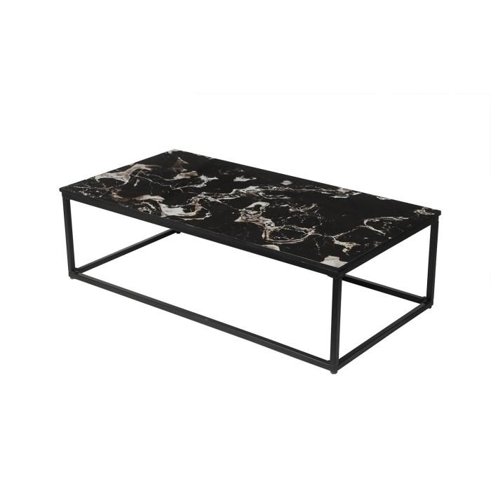 Table basse collection LIVORNI. Meuble type CONTEMPORAIN. Marbre noir.