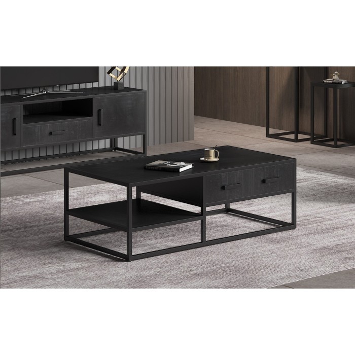 Table basse collection MADEIRO noir.