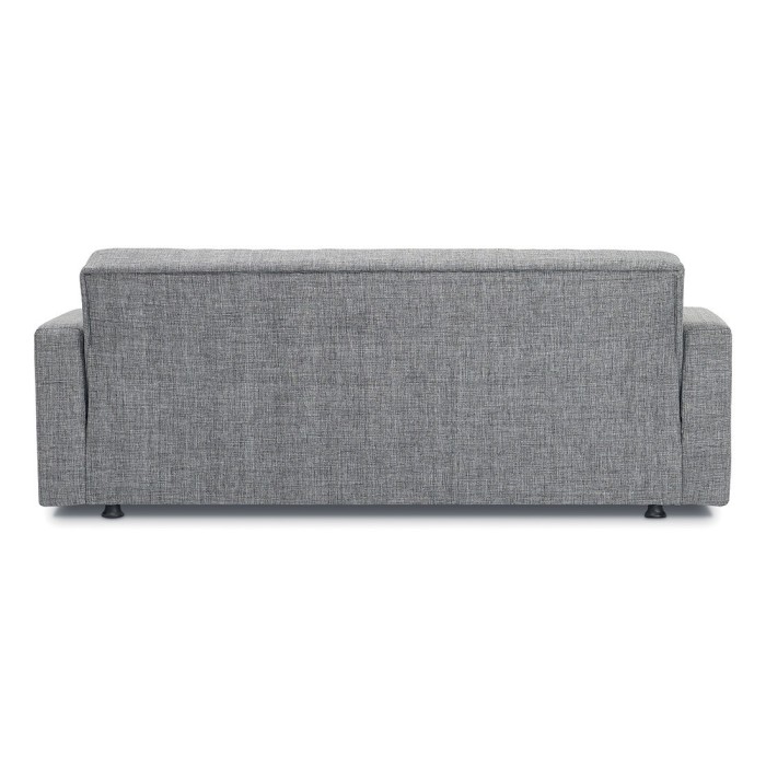Canapé 3 places convertible gris clair ZEN, couchage 180x100 cm