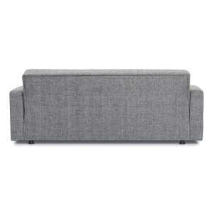 Canapé 3 places convertible gris clair ZEN, couchage 180x100 cm