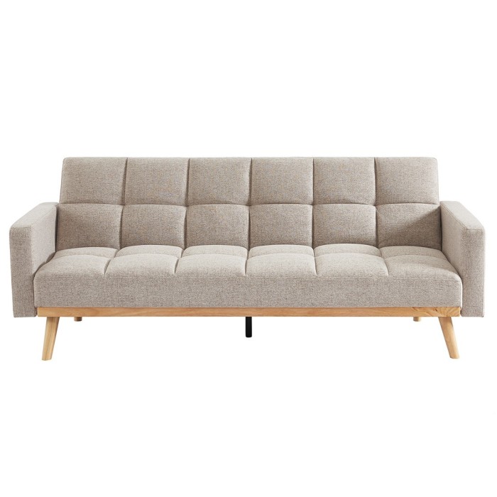 Canapé lit 3 places convertible beige collection ADONA