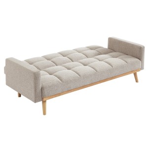 Canapé lit 3 places convertible beige collection ADONA