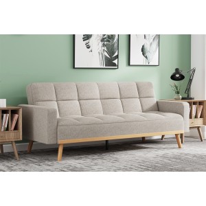 Canapé lit 3 places convertible beige collection ADONA