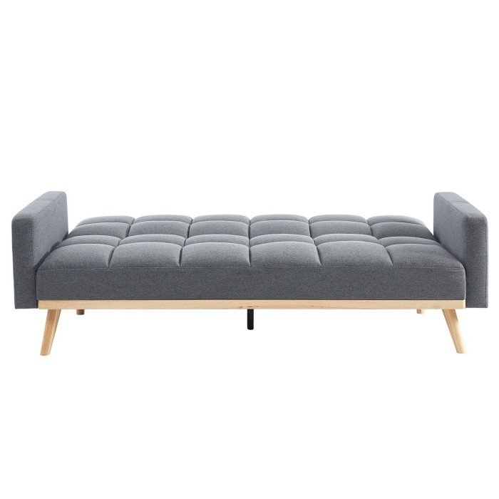 Canapé 3 places convertible gris ADONA