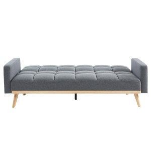 Canapé 3 places convertible gris ADONA