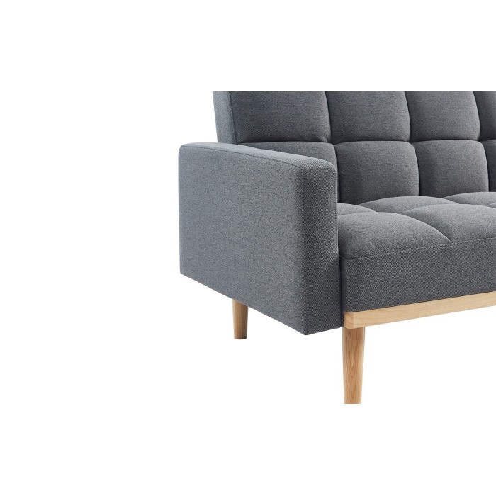 Canapé 3 places convertible gris ADONA