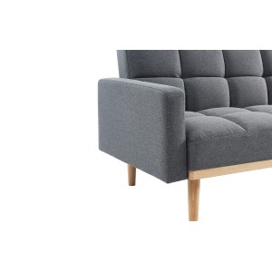 Canapé 3 places convertible gris ADONA