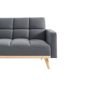 Canapé 3 places convertible gris ADONA