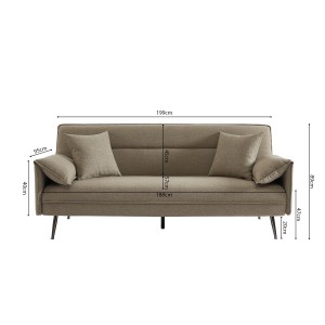 Canapé 3 places convertible beige collection SILAS